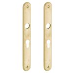 Set van twee langschilden smal PC55 messing antiek