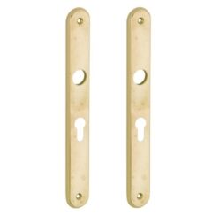 Set van twee langschilden smal PC55 messing antiek