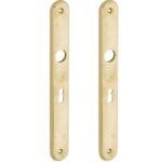 Set van twee langschilden smal SL72 messing antiek