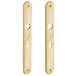 Set van twee langschilden smal SL72 messing antiek