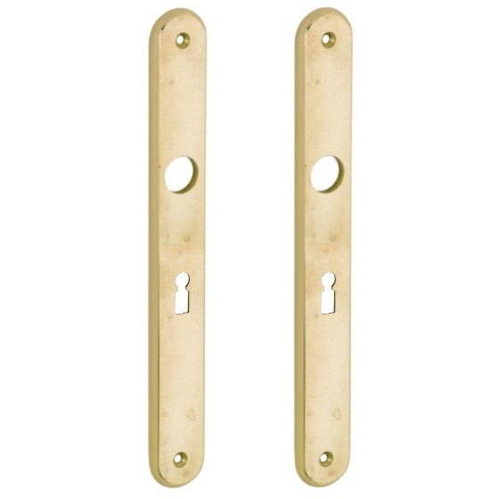 Set van twee langschilden smal SL72 messing antiek