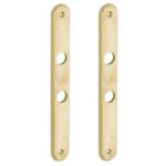 Set van twee langschilden smal WC638 messing antiek