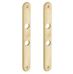 Set van twee langschilden smal WC638 messing antiek