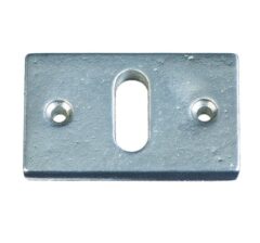 Sleutelplaatje Jolie rechthoekig 55x33 mm oud zilver