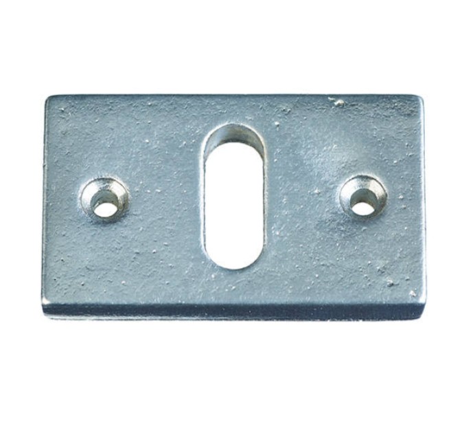 Sleutelplaatje Jolie rechthoekig 55x33 mm oud zilver