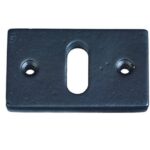 Sleutelplaatje Jolie rechthoekig 55x33 mm zwart