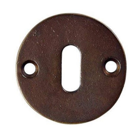 Sleutelplaatje Jolie rond 52 mm antiek brons