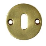 Sleutelplaatje Jolie rond 52 mm antiek goud