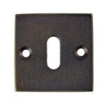 Sleutelplaatje Jolie vierkant 52 mm antiek brons