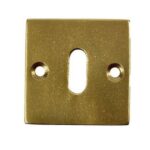 Sleutelplaatje Jolie vierkant 52 mm antiek goud