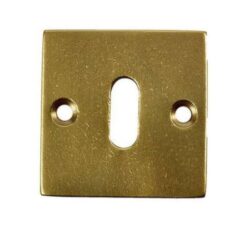 Sleutelplaatje Jolie vierkant 52 mm antiek goud