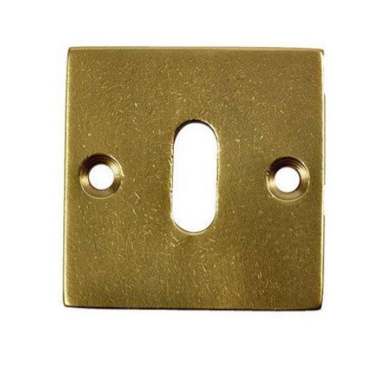 Sleutelplaatje Jolie vierkant 52 mm antiek goud