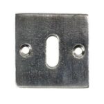 Sleutelplaatje Jolie vierkant 52 mm oud zilver