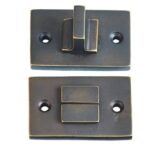 Toiletgarnituur Jolie rechthoekig 55x33 mm antiek brons