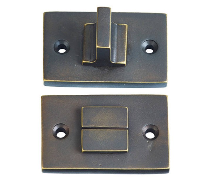 Toiletgarnituur Jolie rechthoekig 55x33 mm antiek brons