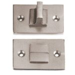 Toiletgarnituur Jolie rechthoekig 55x33 mm oud zilver