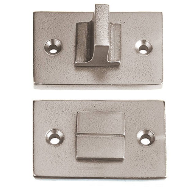 Toiletgarnituur Jolie rechthoekig 55x33 mm oud zilver