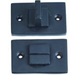 Toiletgarnituur Jolie rechthoekig 55x33 mm zwart