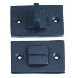 Toiletgarnituur Jolie rechthoekig 55x33 mm zwart