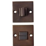 Toiletgarnituur Jolie vierkant 52 mm antiek brons