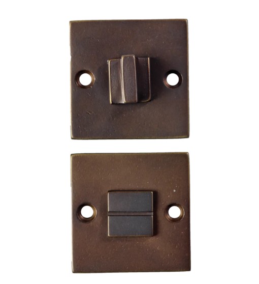 Toiletgarnituur Jolie vierkant 52 mm antiek brons