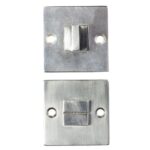 Toiletgarnituur Jolie vierkant 52 mm oud zilver