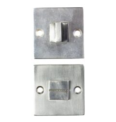 Toiletgarnituur Jolie vierkant 52 mm oud zilver