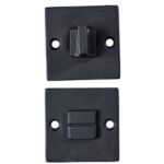 Toiletgarnituur Jolie vierkant 52 mm zwart