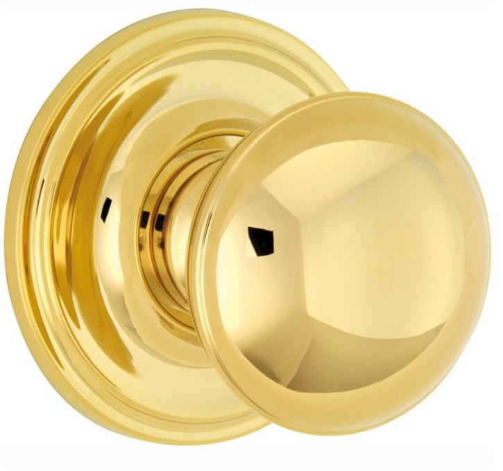 Voordeurknop Paddenstoel 90mm messing ongelakt