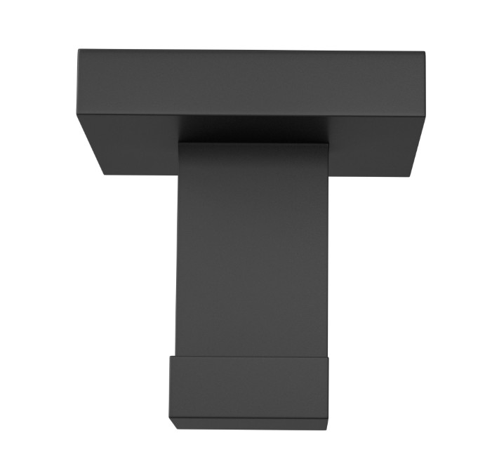 Badkamerhaak 55x55 mm rvs zwart - Afbeelding 3