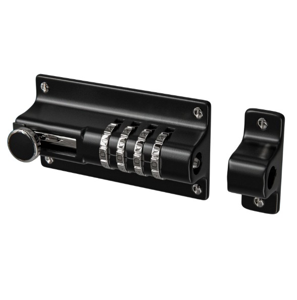 Deurgrendel met cijferslot Mod. 990 zwart - Afbeelding 4