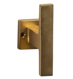 Enkele deurklink Jolie Verve T-model op vierkant rozet antiek goud