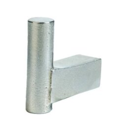 Kapstokhaak Jolie Core 34x34 mm oud zilver