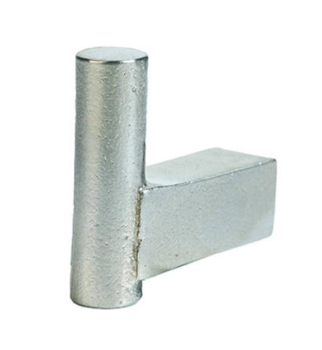 Kapstokhaak Jolie Core 34x34 mm oud zilver