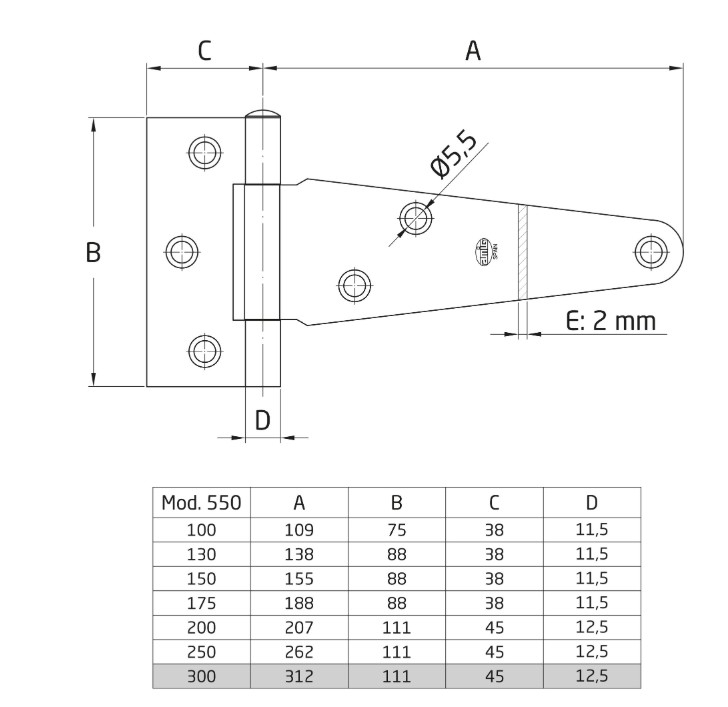 Kruisheng 130 mm staal zwart - Afbeelding 2