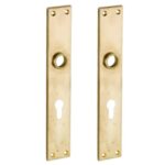 Set van twee langschilden Bauhaus PC92 messing antiek