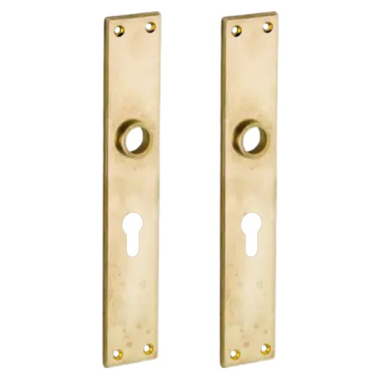 Set van twee langschilden Bauhaus PC55 messing antiek