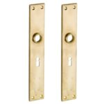 Set van twee langschilden Bauhaus SL messing antiek
