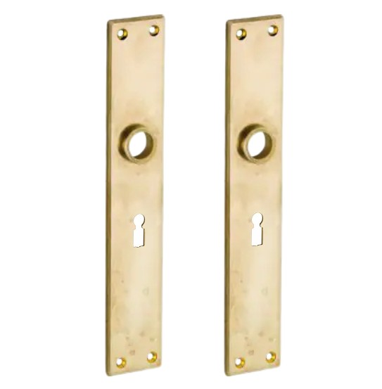 Set van twee langschilden Bauhaus SL messing antiek
