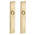 Set van twee langschilden Bauhaus blind messing antiek