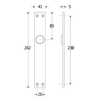 Set van twee langschilden Bauhaus PC72 messing antiek - Afbeelding 2