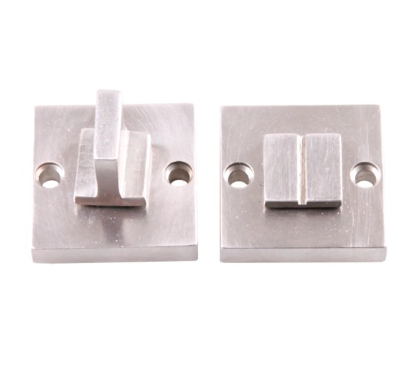 Toiletgarnituur Jolie vierkant 42 mm oud zilver