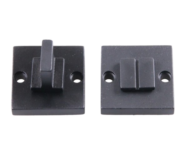 Toiletgarnituur Jolie vierkant 42 mm zwart