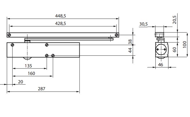 Deurdranger GEZE TS 5000 wit - Afbeelding 2
