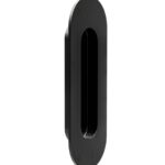 Inbouw schuifdeurkom ovaal 120x40 mm mat zwart