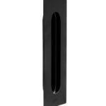 Inbouw schuifdeurkom rechthoekig 150x50 mm mat zwart