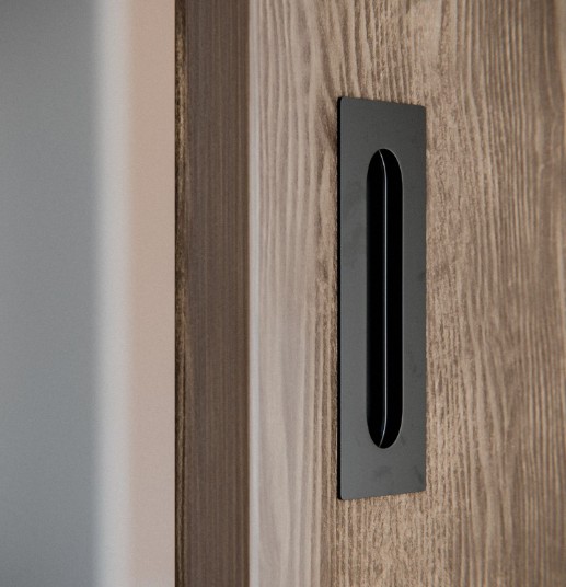 Inbouw schuifdeurkom rechthoekig 150x50 mm mat zwart - Afbeelding 3