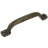 Meubelgreep smal 100 mm messing antiek