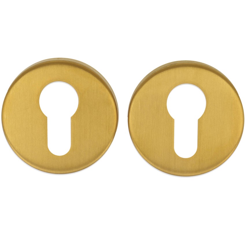 ODShop cilinderplaatjes Modern rond PVD mat goud