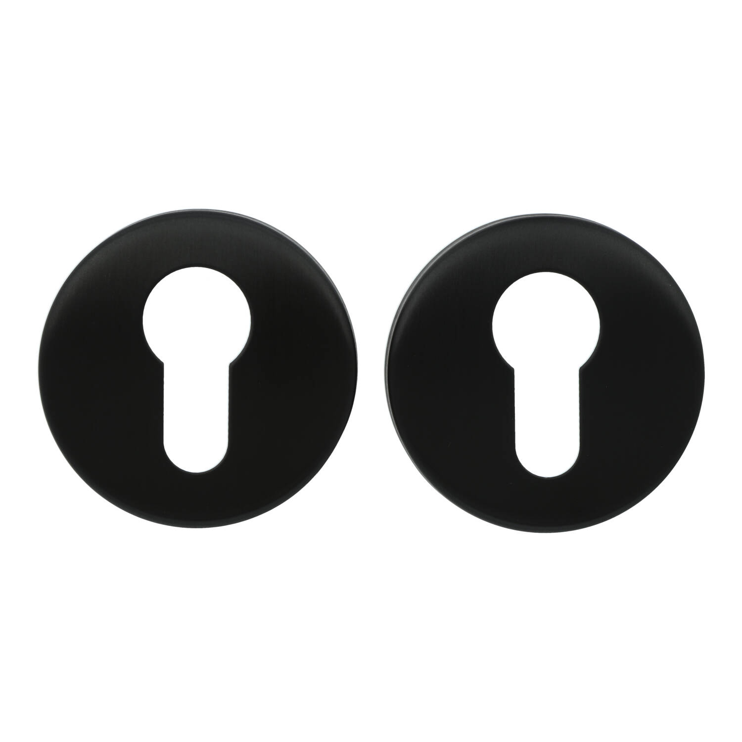 ODShop cilinderplaatjes Modern rond PVD zwart